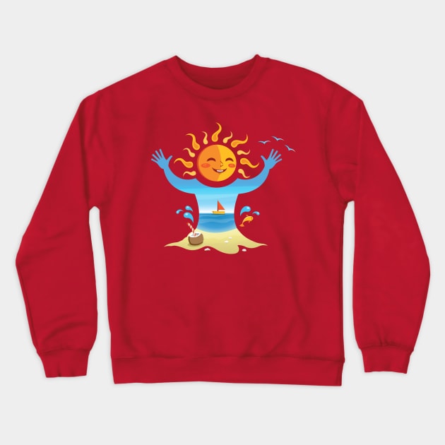 Sun, Sea and Sand Crewneck Sweatshirt by EnriqueV242